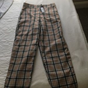 Nasty Gal Plaid Pants Brand New